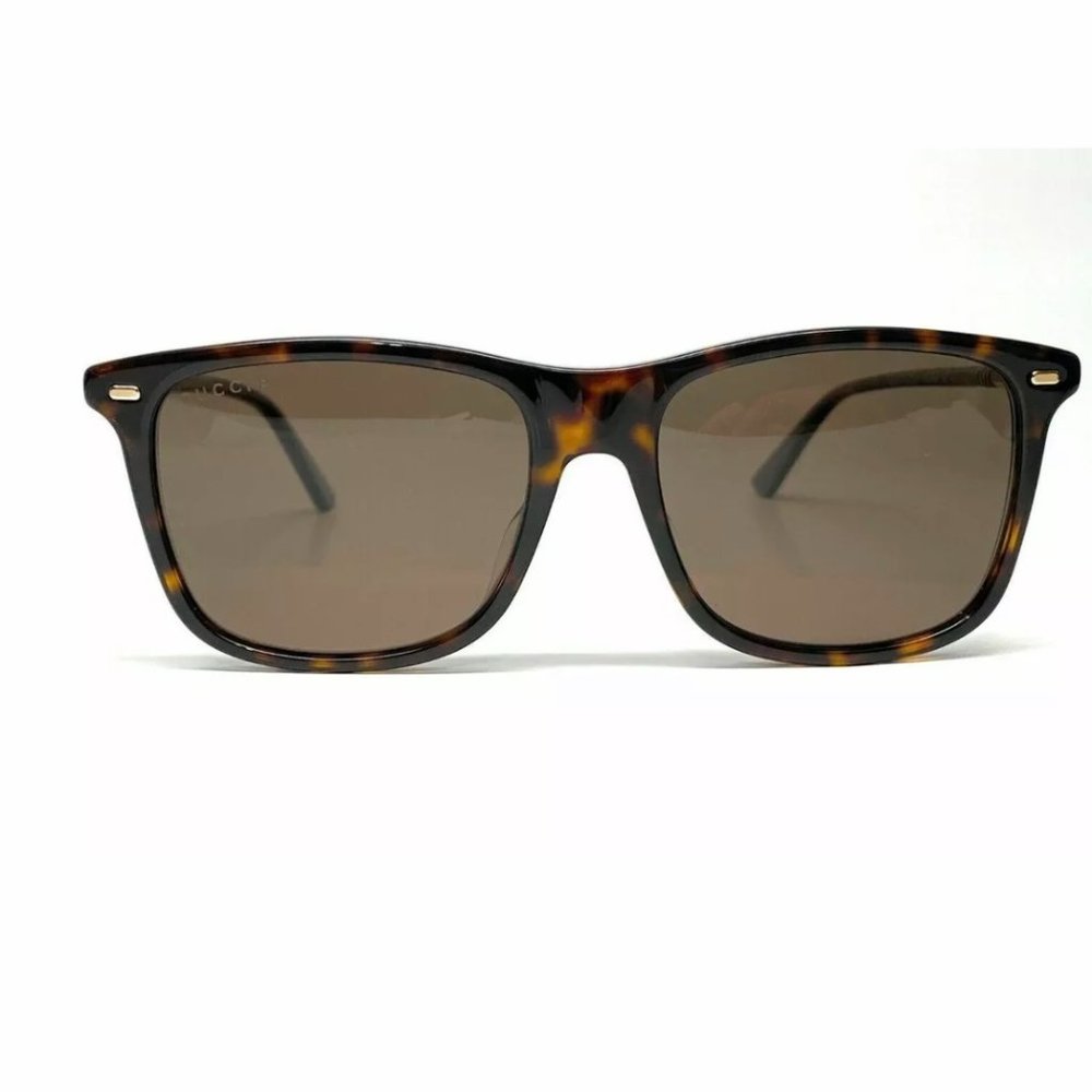 Gucci Men's Polarized Havana Brown Sunglasses - Picture 2 of 3